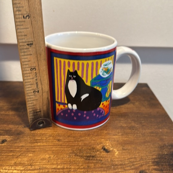 Vtg Cat & Goldfish Coffee Mug Cup by Gerrica Connolly Cypress Point Trading Co. - Picture 6 of 6